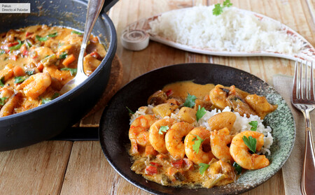 Receta de curry de langostinos: un delicioso plato de marisco, ligeramente picante Receta de curry de langostinos: un delicioso plato de marisco, ligeramente picante